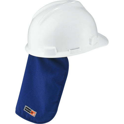 Tampon et voile pour le cou refroidissants et ignifug&eacute;s pour casque de s&eacute;curit&eacute; Chill-Its 6717FR, Bleu D. Morneault & Fils