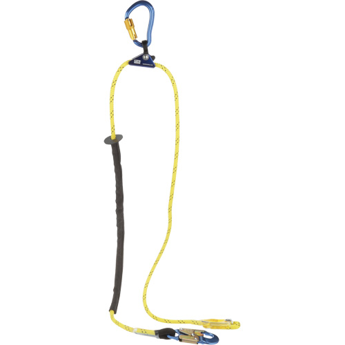 Longe de positionnement r&eacute;glable &agrave; corde pour grimpeur, 1 branches, 8', Classe CSA F, Nylon D. Morneault & Fils