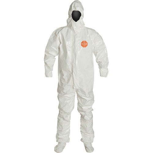 Hooded Coveralls, Tychem&reg; 4000, 2X-Large, White D. Morneault & Fils