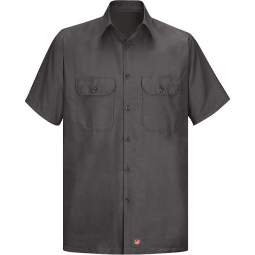 Short Sleeve Ripstop Shirt, Men's, 3X-Large, Charcoal D. Morneault & Fils