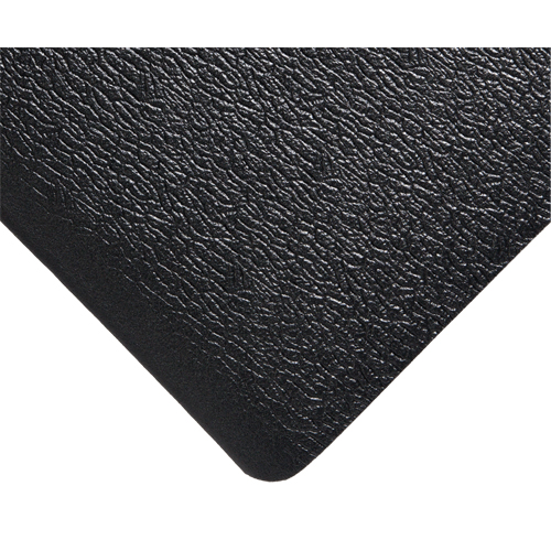 Deluxe Soft Step No. 444 Mats, Pebbled, 3' x 5' x 5/8", Black, PVC Sponge D. Morneault & Fils