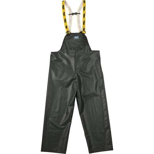 Journeyman Chemical Resistant Rain Bib Pants, Small, Green, Polyester/PVC D. Morneault & Fils