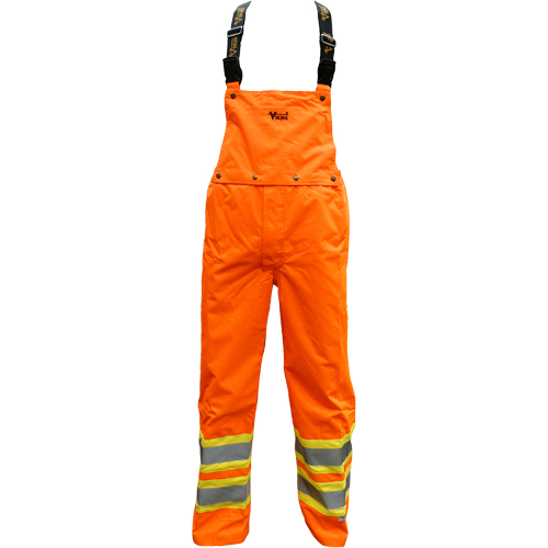 Journeyman Detachable Bib Safety Pants, Polyester, Small, High Visibility Orange D. Morneault & Fils