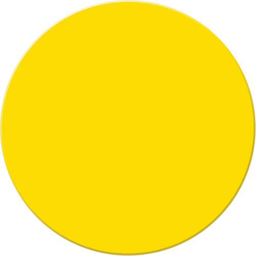 Armor Stripe Lean/5S Markers, Circle, 6" L x 6" W, Yellow, Plastic D. Morneault & Fils