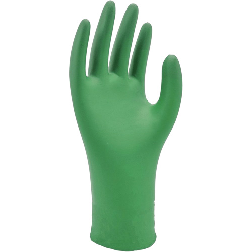 6110PF Biodegradable Gloves, Small, Nitrile, 4-mil, Powder-Free, Green D. Morneault & Fils