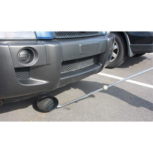 Inspection Mirror, 8.5" dia., Round, 47" Handle D. Morneault & Fils