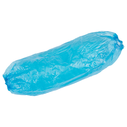 Disposable Sleeves, 18" long, Polyethylene, Blue D. Morneault & Fils