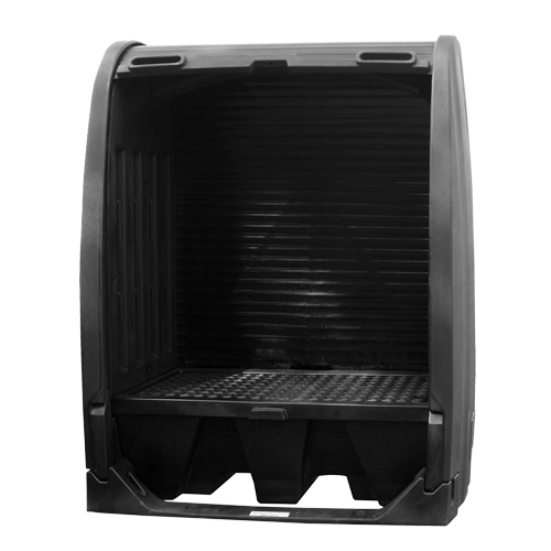 Abris de confinement des d&eacute;versements avec drain, 61" lo x 37,25" la x 72,75" h, Capacit&eacute; de charge 1000 lb D. Morneault & Fils