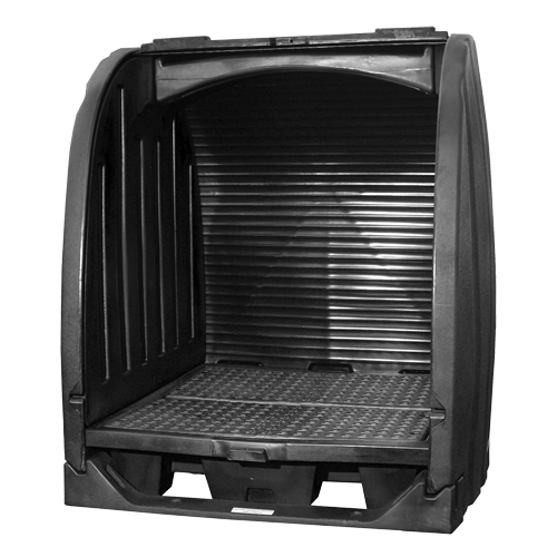 Abris de confinement des d&eacute;versements avec drain, 65" lo x 58" la x 69" h, Capacit&eacute; de charge 6000 lb D. Morneault & Fils