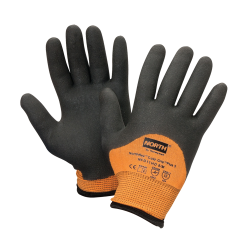 Gants North Cold Grip Plus 5, Taille T-Grand/10, Calibre 15, Rev&ecirc;tement PVC, Enveloppe en Polyamide, ANSI/ISEA 105 niveau 5 D. Morneault & Fils