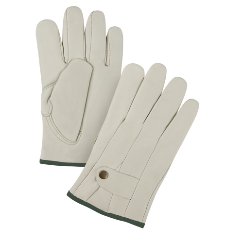 Gants de cordeur doubl&eacute;s pour l'hiver de premi&egrave;re qualit&eacute;, Moyen, Paume Cuir fleur de vache, Doubleure Molleton D. Morneault & Fils