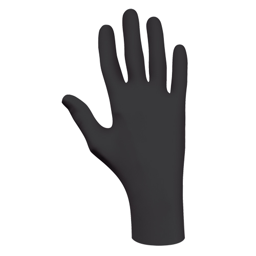6112PF Biodegradable Gloves, X-Small, Nitrile, 4-mil, Powder-Free, Black D. Morneault & Fils