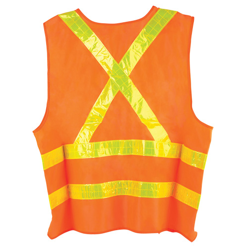 Veste de circulation Dynamic, Orange haute visibilit&eacute;, Grand, Polyester D. Morneault & Fils