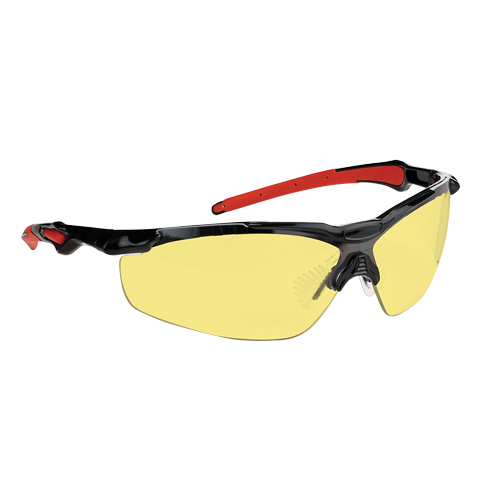 Lunettes de s&eacute;curit&eacute; s&eacute;rie Hawk Dynamic, Lentille Ambr&eacute;e, Antibu&eacute;e, ANSI Z87+/R&eacute;pond ou surpasse la norme CSA Z94.3 D. Morneault & Fils
