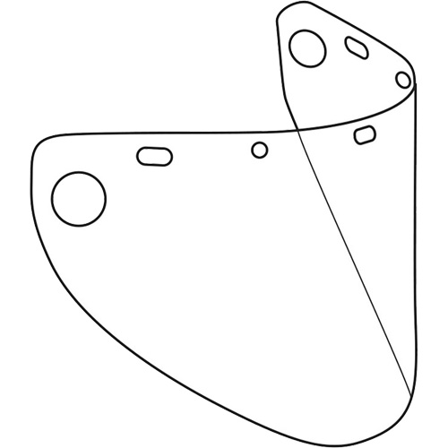 Visi&egrave;re d&eacute;coup&eacute;e &agrave; l'emporte-pi&egrave;ce et form&eacute;e Dynamic, Polycarbonate, Teinte Transparent D. Morneault & Fils