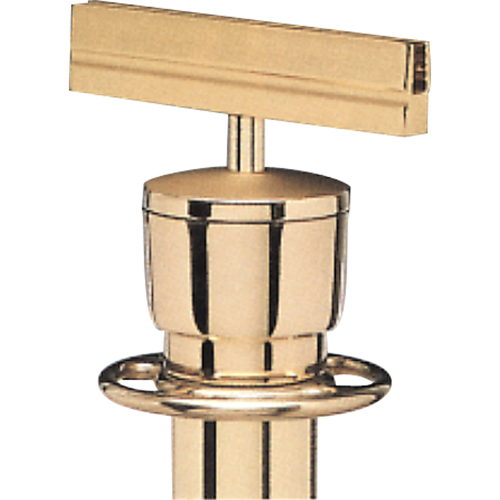Sign Bracket for Portable Post, Polished Brass D. Morneault & Fils