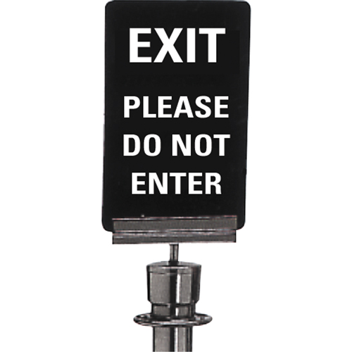 "Exit: Please Do Not Enter" Crowd Control Sign, 11" x 7", Plastic, English D. Morneault & Fils