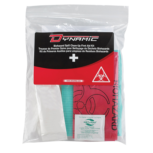 Dynamic Biohazard Spill Clean-Up First Aid Kit, Class 1 Medical Device, Resealable Plastic Bag D. Morneault & Fils