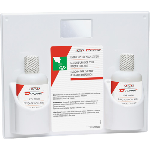 Dynamic Eyewash Station with Isotonic Solution, Double D. Morneault & Fils