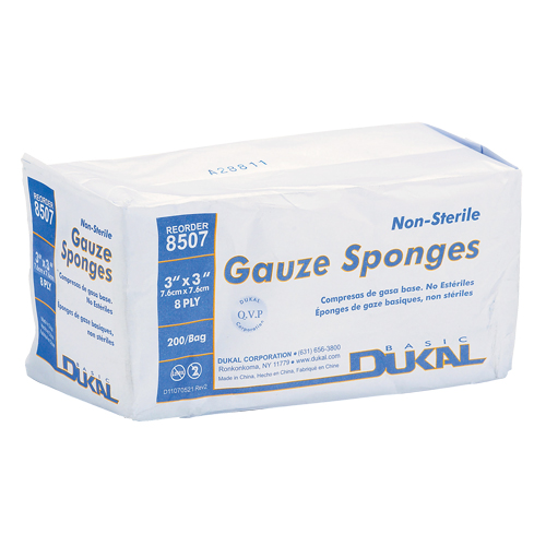 &eacute;ponge de gaze Dynamic, Tampon, 3" lo x 3" la, Dispositif m&eacute;dical Classe 1 D. Morneault & Fils