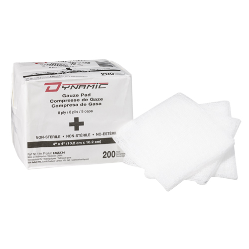 &eacute;ponge de gaze Dynamic, Tampon, 4" lo x 4" la, Dispositif m&eacute;dical Classe 1 D. Morneault & Fils