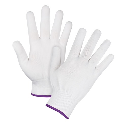 Seamless String Knit Gloves, Polyester, 15 Gauge, Ladies/X-Small D. Morneault & Fils