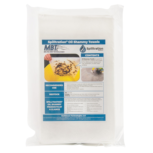 Chiffons pour l'huile Spilltration, Huile seulement, 16" x 10", 29 gal. d'absorption D. Morneault & Fils