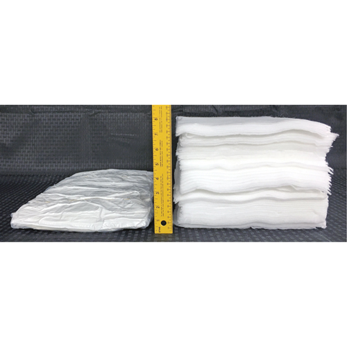Chiffons pour l'huile Spilltration, Huile seulement, 16" x 10", 29 gal. d'absorption D. Morneault & Fils