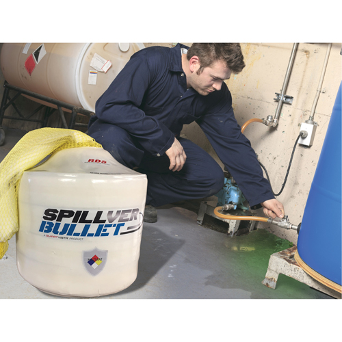 Spillver Bullet Hazmat Boom, Hazmat, 50' L x 5" W, 14 gal. Absorbancy D. Morneault & Fils