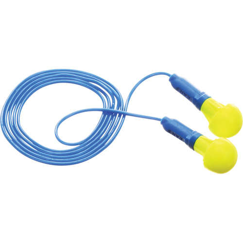 Bouchons d'oreilles E-A-R Push-Ins, Avec cordon, Paire - Sac en poly, 28/23 dB NRR, Taille unique D. Morneault & Fils