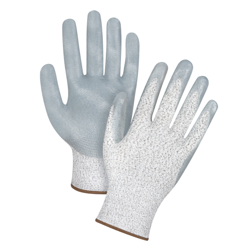 Gants haute performance r&eacute;sistants &agrave; la coupe, Taille Grand/9, Calibre 13, Rev&ecirc;tement Nitrile, Enveloppe en PEHP, ANSI/ISEA 105 niveau 4/EN 388 niveau 5 D. Morneault & Fils