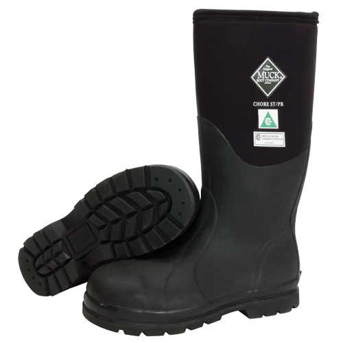 Chore Classic Airmesh-Lined Work Boots, Rubber, Steel Toe, Size 5, Puncture Resistant Sole D. Morneault & Fils