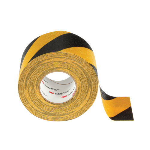 Safety-Walk 600 Series Anti-Slip Tape, 6" x 60', Black & Yellow D. Morneault & Fils