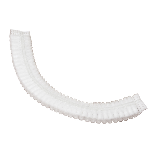 Pleated Bouffant Cap, Polypropylene, 21", White D. Morneault & Fils