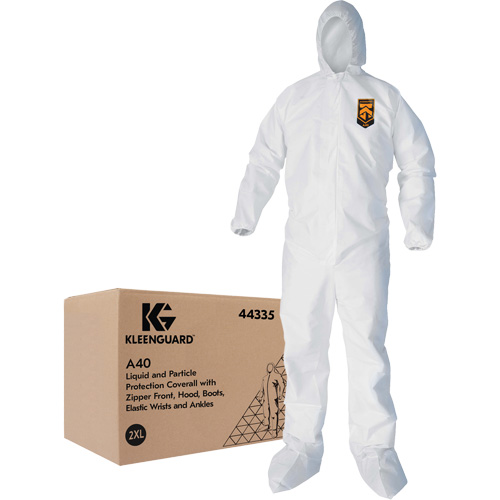 Kleenguard A40 Coveralls, 2X-Large, White, Microporous D. Morneault & Fils