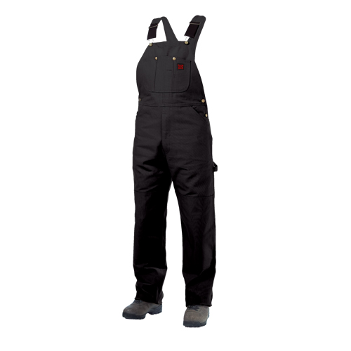 Unlined Duck Overalls, Men's, Large, Black D. Morneault & Fils