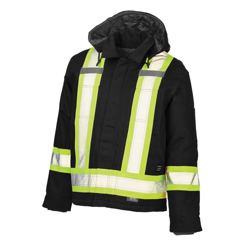 Manteau de s&eacute;curit&eacute;, Noir, Grand D. Morneault & Fils