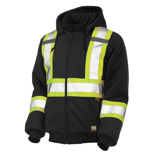 Insulated Safety Hoodie, Polyester, Large, Black D. Morneault & Fils