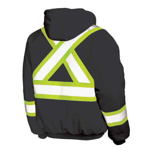 Insulated Safety Hoodie, Polyester, Large, Black D. Morneault & Fils
