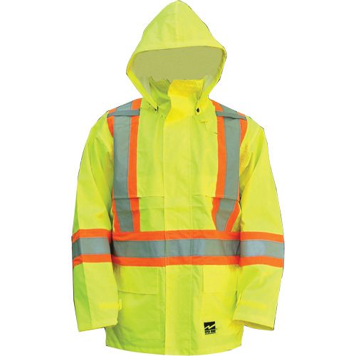 Open Road Jacket, Polyester/Polyurethane, High Visibility Lime-Yellow, Small D. Morneault & Fils