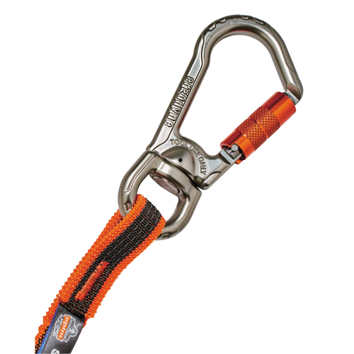 Longe porte-outils &agrave; rotule et &agrave; verrouillage double Squids 3109F(x), Tendeur, Mousqueton/boucle D. Morneault & Fils