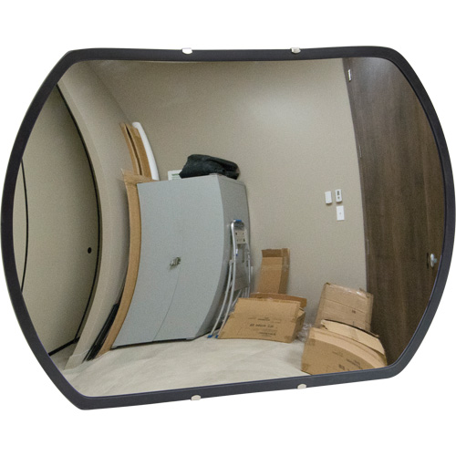 Roundtangular Convex Mirror with Bracket, 12" H x 18" W, Indoor/Outdoor D. Morneault & Fils