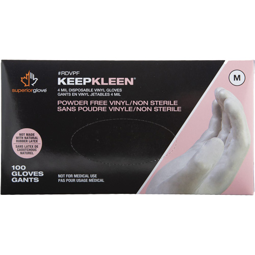 Gants jetables, Petit, Vinyle, 4 mils, Sans poudre, Blanc D. Morneault & Fils
