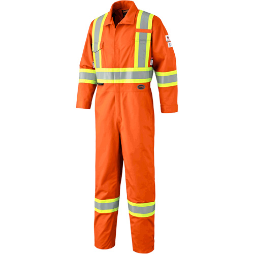 7702 Combinaison de s&eacute;curit&eacute; haute visibilit&eacute; ignifuge, Taille 36, Orange D. Morneault & Fils