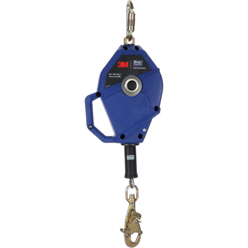 Cordage de s&eacute;curit&eacute; autor&eacute;tractable avec verrouillage intelligent, 30', Acier galvanis&eacute;, Pivotant D. Morneault & Fils
