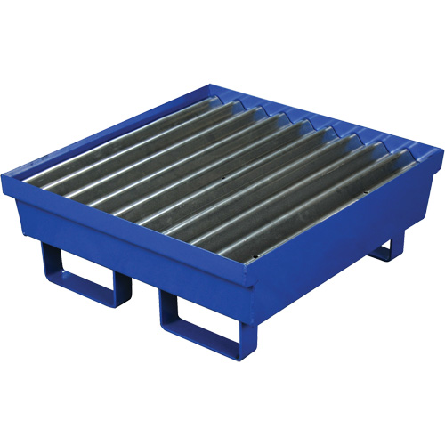 Steel Spill Containment Pallet, 17 US gal. Spill Capacity, 27" x 25.75" x 6" D. Morneault & Fils