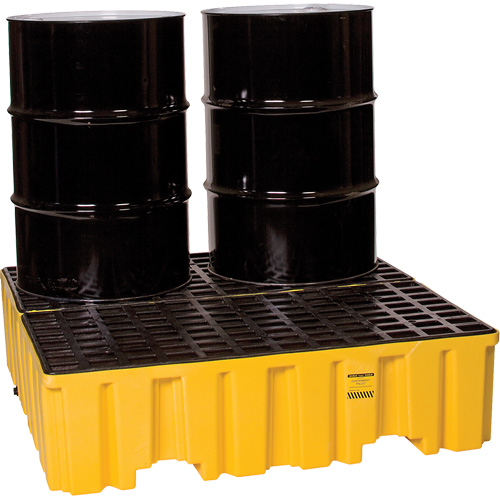 Spill Containment Pallet, 132 US gal. Spill Capacity, 51" x 52.5" x 13.75" D. Morneault & Fils