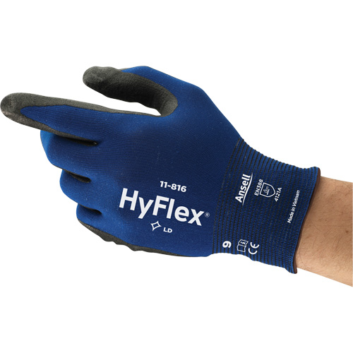 Gants HyFlex 11-816, 6, R&ecirc;vetement Mousse de nitrile, Calibre 18, Enveloppe en Nylon/Spand D. Morneault & Fils