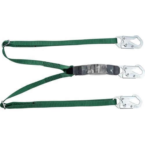 V-Series Lanyard, 6', Snap Hook Center, Snap Hook Leg Ends, Polyester D. Morneault & Fils