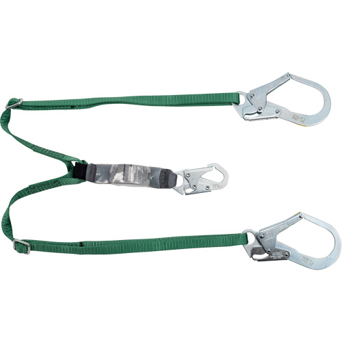 V-Series Lanyard, 6', Rebar Hook Center, Snap Hook Leg Ends, Polyester D. Morneault & Fils
